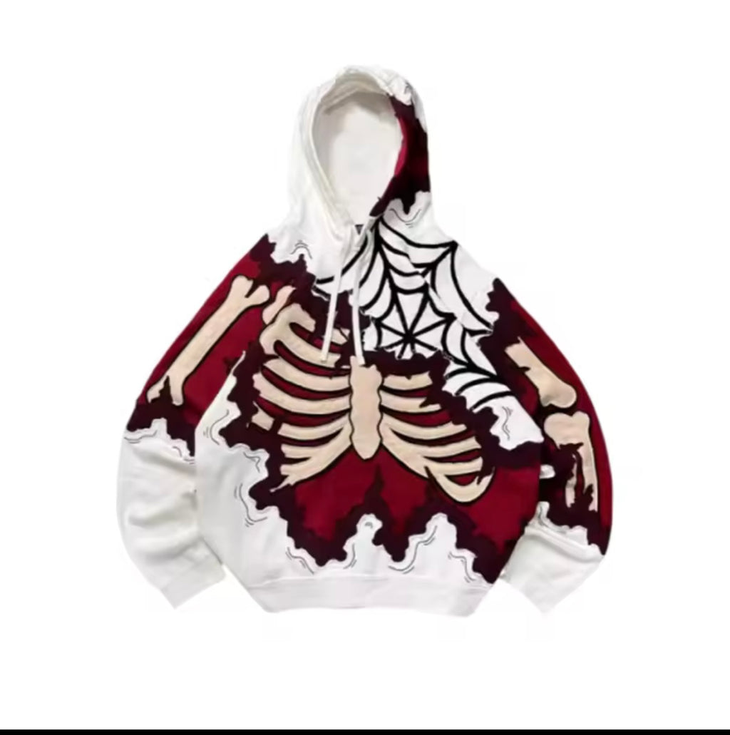 Skeleton Web Graphic Hoodie